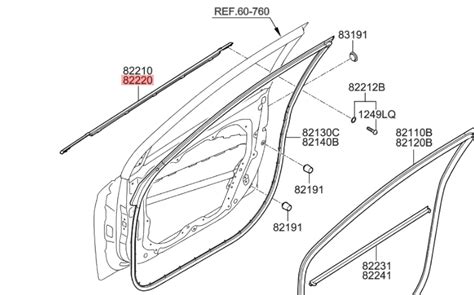 Ioniq Hybrid Ae W Strip Assy Fr Dr Belt O S R L Genuine