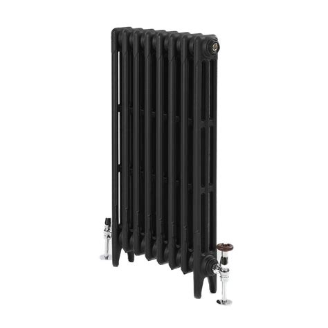 Radiador De Hierro Fundido De 3 Columnas Alt De 560mm Negro Efecto