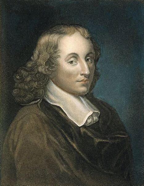 Blaise Pascal 1623 1662 English Color Engraving