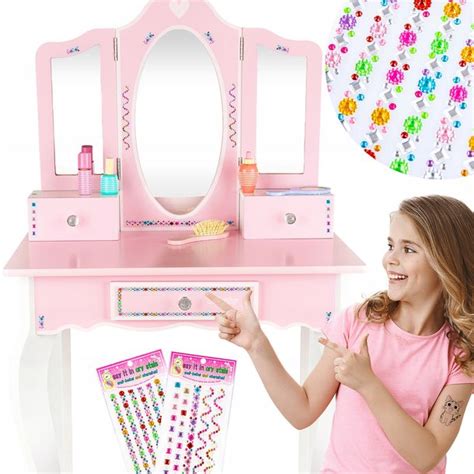 KINDERPLAY DUŻA DREWNIANA TOALETKA DLA DZIEWCZYNKI DZIECI 105 5cm