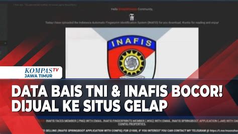 Data Bais TNI Inafis Polri Bocor Dan Dijual Ke Situs Gelap YouTube