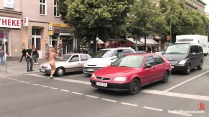 Handcuffed Slut Paraded Stripped Naked And Made To Wash Windshields In Public
