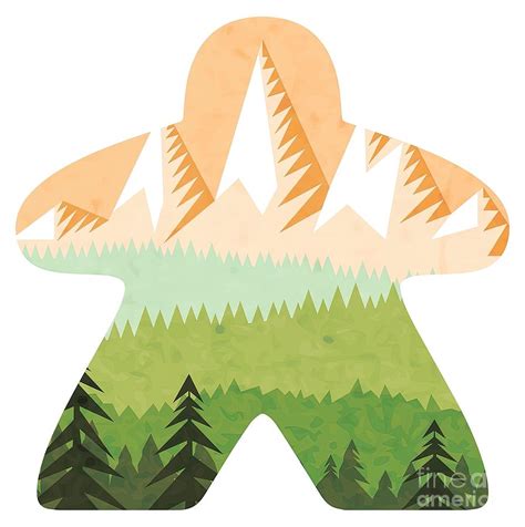 Mountain Adventure Meeple Board Game Scene Painting by Ward Isaac ...