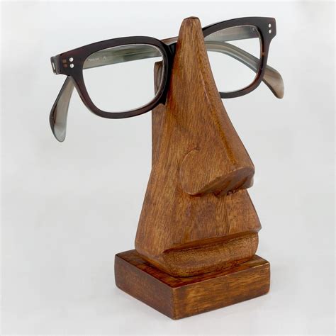 Wood Nose Eyeglass Holder Set Of 2 Eyeglass Holder Eyeglasses Glasses Holders