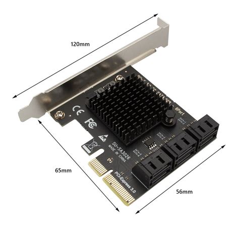 PCIe SATA Adapter 6 Port SATA III To PCI Express 3 0 X4 Internal