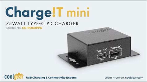 Coolgear Chargeit Mini W Dual Port Usb C Pd Charger Product