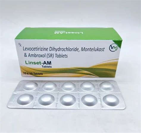 Linset Am Montelukast Sodium Levocetirizine Hydrochloride Ambroxol Sr