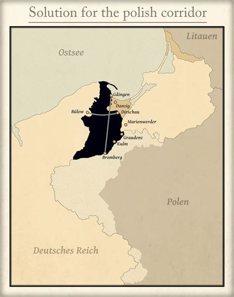 The Polish Corridor 1939 by Arminius1871 | Historical maps, Map ...