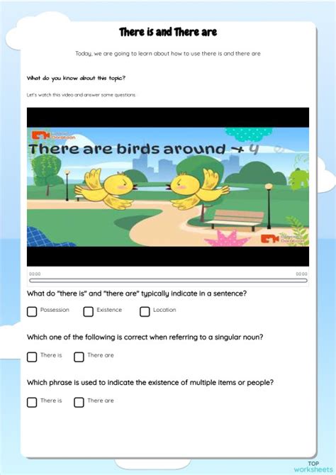 There is and There are. Interactive worksheet | TopWorksheets 