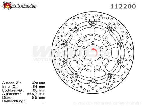 Moto Master Halo Series Racing Mm Vorne Bremsscheiben Neu