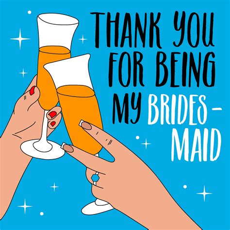 Thank You For Being My Bridesmaid Card Boomf