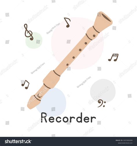 Recorder Clipart Cartoon Style Simple Flute Royalty Free Stock