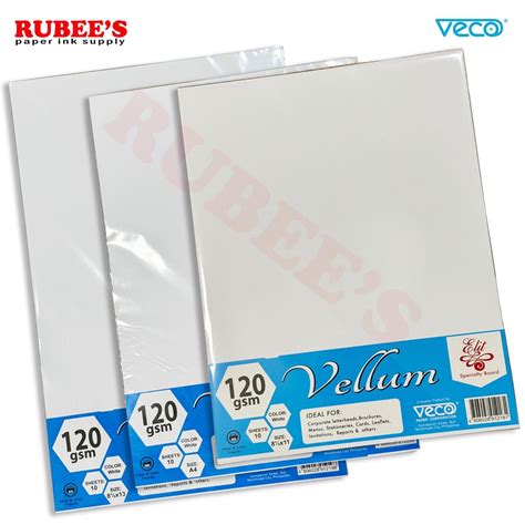 Vellum Board Veco Elit Gsm Packs Shopee Philippines