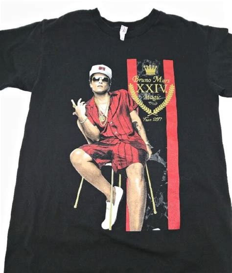 Bruno Mars Xxiv 24k Magic World Tour 2017 Black T Shirt Size Small Ebay