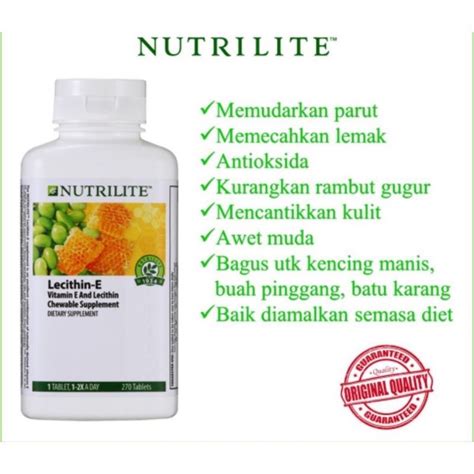 Amway Nutrilite Lecithin E Trial Repacked Biji Shopee Singapore