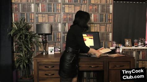 SPH Solo Babe In Leather Humiliates Small Cocks In Dirtytalk