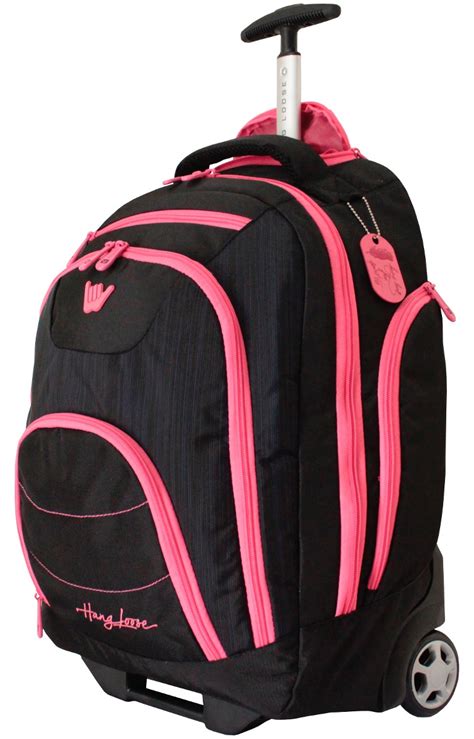 Mochila Feminina Rodinha Mala Bolsa Notebook Pasta Rodas R 420