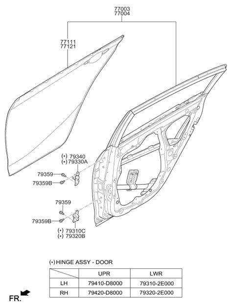 A Genuine Kia Panel Assembly Rear Door