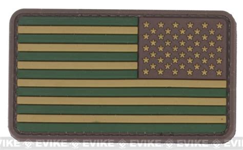 Us Flag Pvc Hook And Loop Rubber Patch Color Reverse Od Green