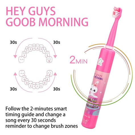 Musical Electric Toothbrush for Kids | 3 Modes, 2 Min Timer, Waterproof ...