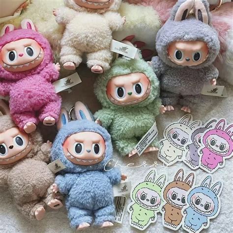 Hot Cute Labubu The Monsters Box Cardiac Arone Kawai Bag Figure Models Keychain Gifts Good