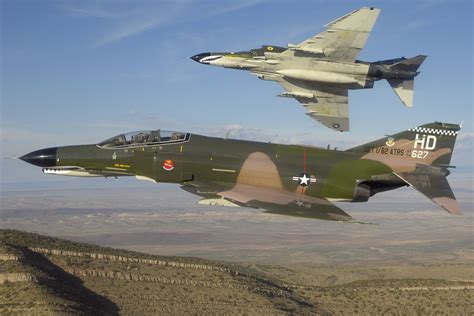 Usaf Heritage Qf 4e Phantoms Over Holloman Afb New Mexico Jan 2013