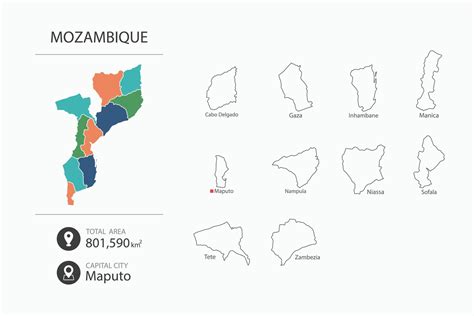 Mapa De Mo Ambique Mapa Detalhado Do Pa S Elementos Do Mapa Das