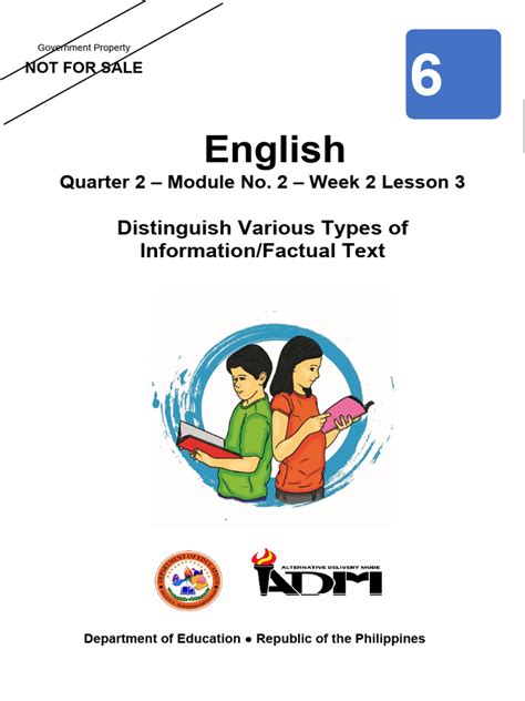 English 6 Q2 Module 2 Lesson 3-Distinguish Various Types of Information ... 