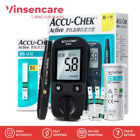 Viancare Accu Chek Active Blood Glucose Meter Set No Coding Test Accu