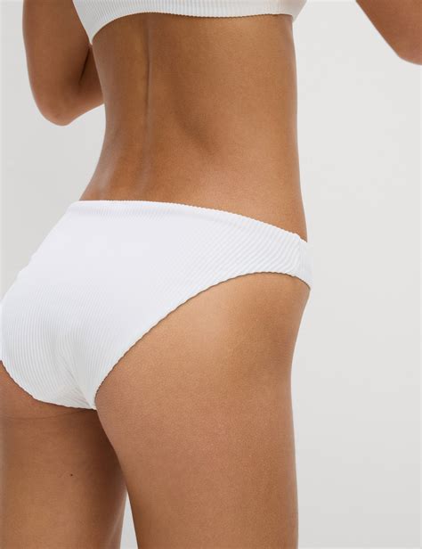 Ribbed Padded Scoop Neck Bikini Set M S