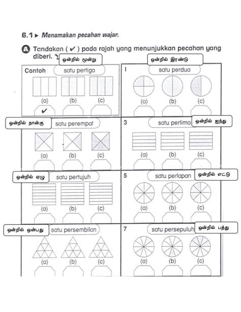 Latihan Matematik Tahun 4 Pecahan