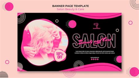 Free PSD | Beauty salon horizontal banner template