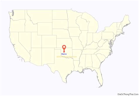 Map of Blaine County, Oklahoma - Thong Thai Real