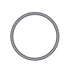 Circle Rope Frame With Waves Inside Endless Rope Vector Image