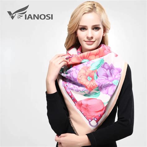 [vianosi] Designer Bandana Winter Scarf Women Shawl Printing Wrap Luxury Woman Scarf Warm