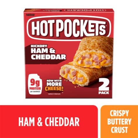 Hot Pockets Hickory Ham And Cheddar Crispy Buttery Crust Frozen Snack NET WT Oz Kroger