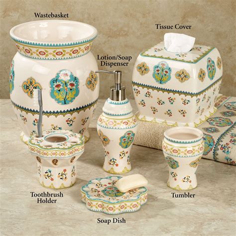 Sasha Floral Medallion Ceramic Bath Accessories