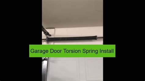 Garage Door Torsion Spring Install Diy Youtube