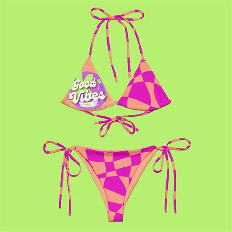 Good Vibes Recycled String Bikini Size 2XS 6XL Etsy