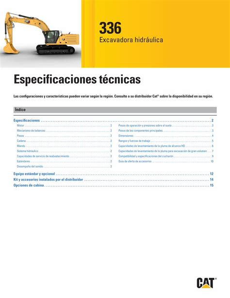 Pdf Especificaciones T Cnicas Excavadora Hidr Ulica Dokumen Tips