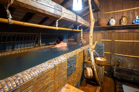 A Public Bath At Kurokawa Onsen One Of Japan S Most Attractive Hot Spring Towns Editorial