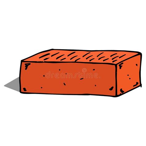 Brick Red Brick Vector Illustration Of A Red Brick Building Hand