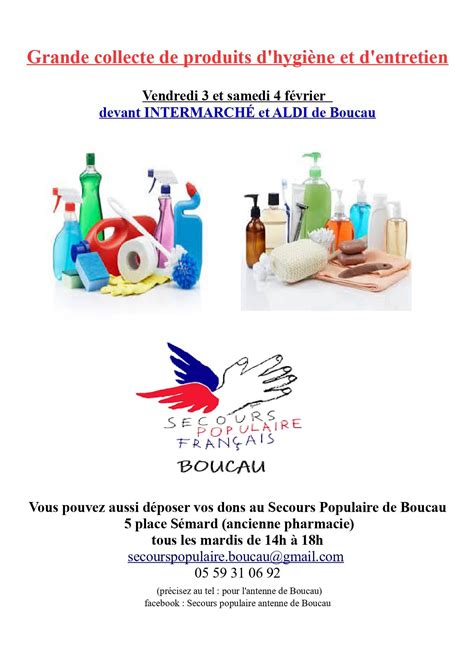 Secours Populaire Collecte Les Et Fevrier Mairie De Boucau