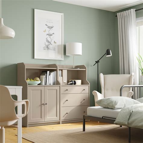 HAUGA Storage combination - beige - IKEA
