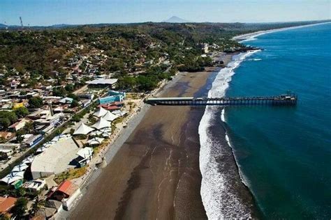 Vista Aérea Del Puerto De La Libertad Es Elsalvador Impresionante