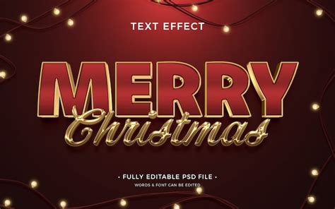 Efecto De Texto Feliz Navidad Archivo Psd Premium