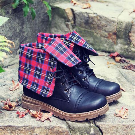 The Woodland Plaid Boots Sweet And Rugged Boots From Spool No72 Spool