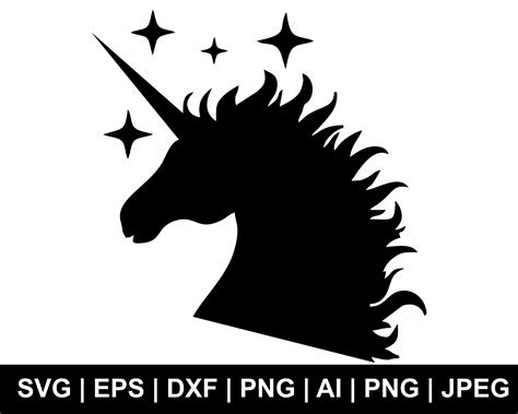 Unicornio Svg Cabeza De Unicornio Svg Unicornio Mágico Svg Etsy México