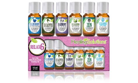 Healing Solutions Relaxation Essential Oil T Set 6 Piece Groupon