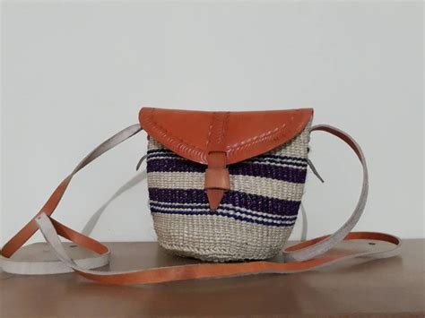 Small African Kiondo Sisal Bag Cross Body Bag Sling Bag Kenyan